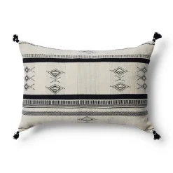 Outlet Horgans Mohe Handwoven Cushion 60x40 Black & White