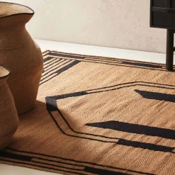 Outlet Horgans Monte Jute Rug 200 x 280 Natural & Black