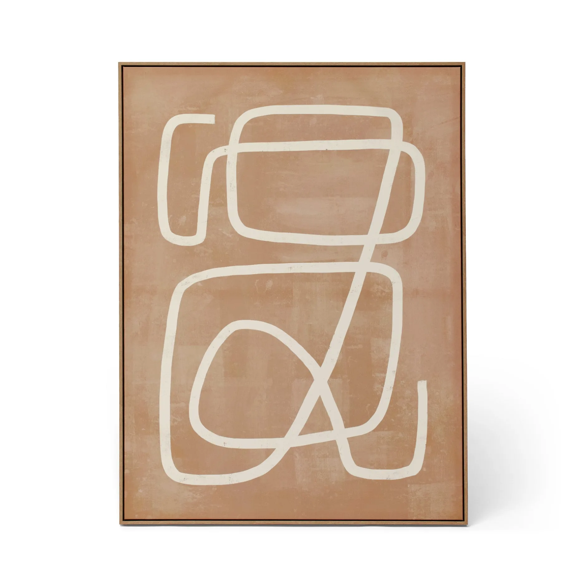 Hot Horgans Motu Framed Wall Art Set White & Tan