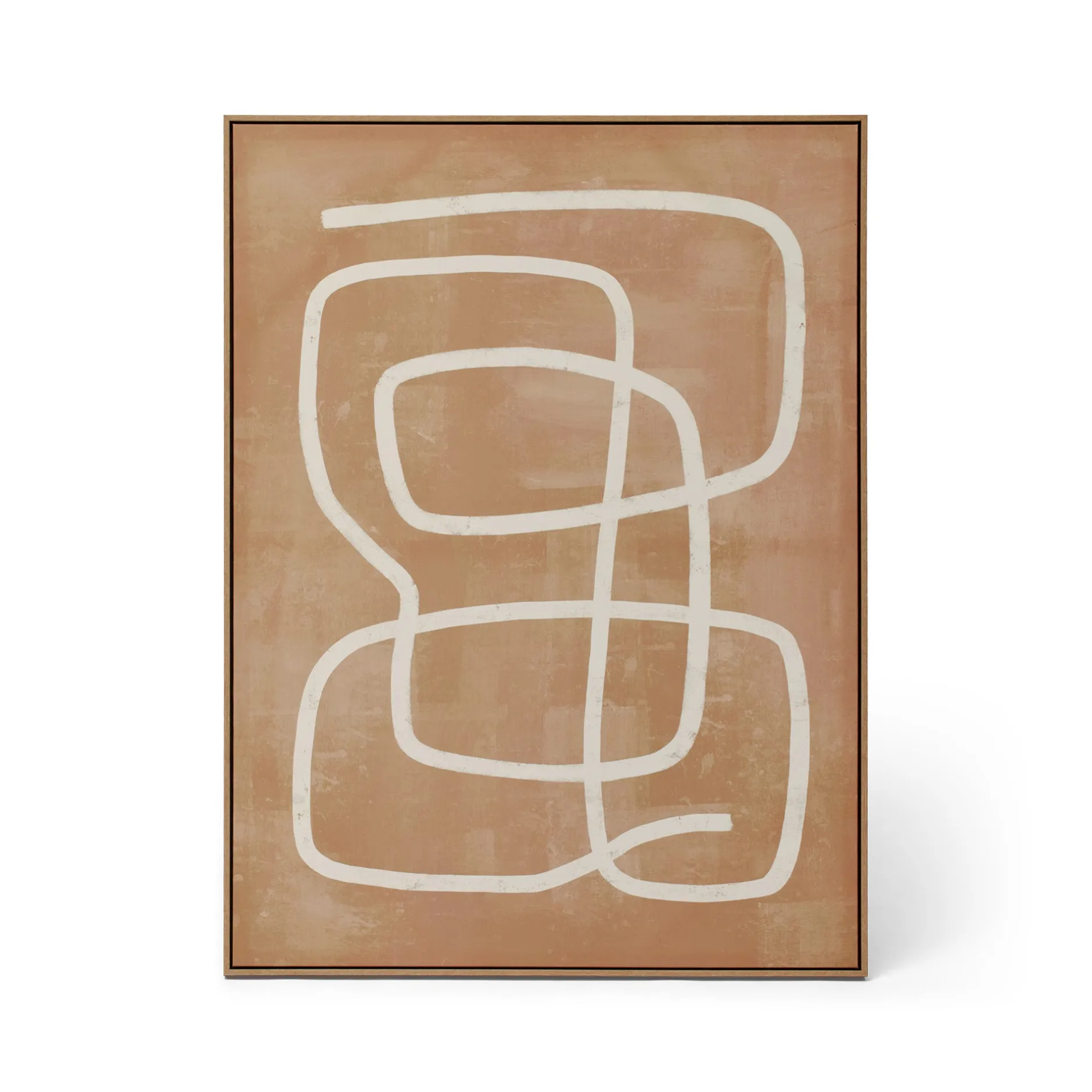 Hot Horgans Motu Framed Wall Art Set White & Tan