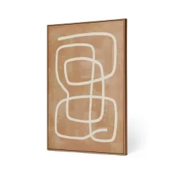 Hot Horgans Motu Framed Wall Art Set White & Tan