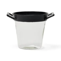 Outlet Horgans Neva Glass Ice Bucket Small Black & Glass
