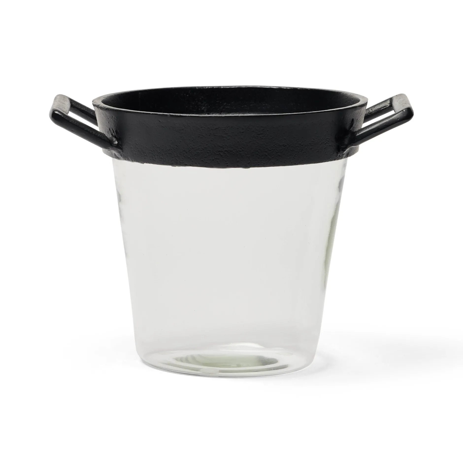 Outlet Horgans Neva Glass Ice Bucket Small Black & Glass