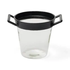 Outlet Horgans Neva Glass Ice Bucket Small Black & Glass