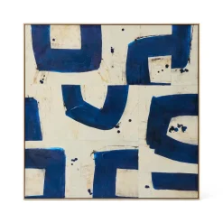 Hot Horgans Neve Framed Wall Art Blue & White