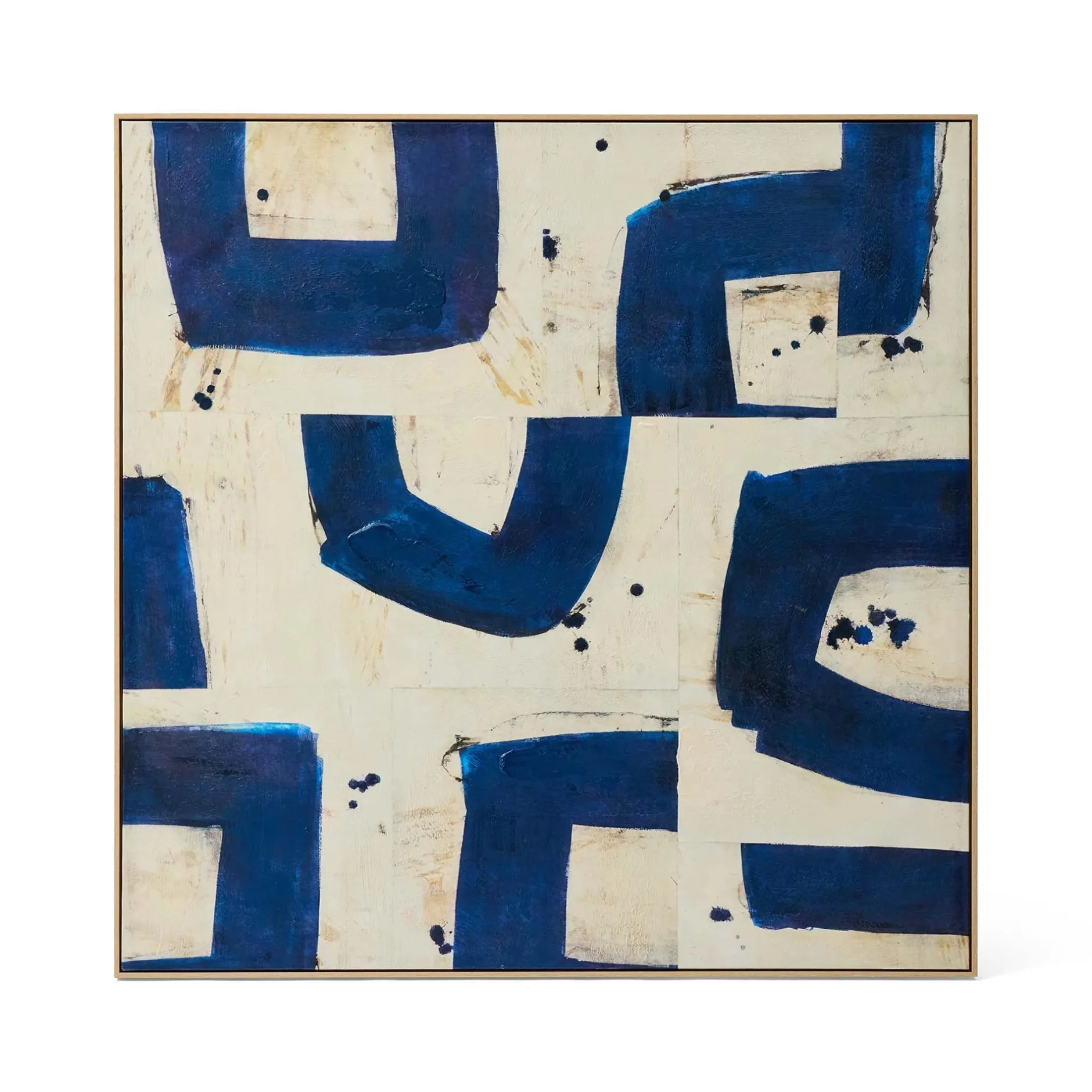 Hot Horgans Neve Framed Wall Art Blue & White