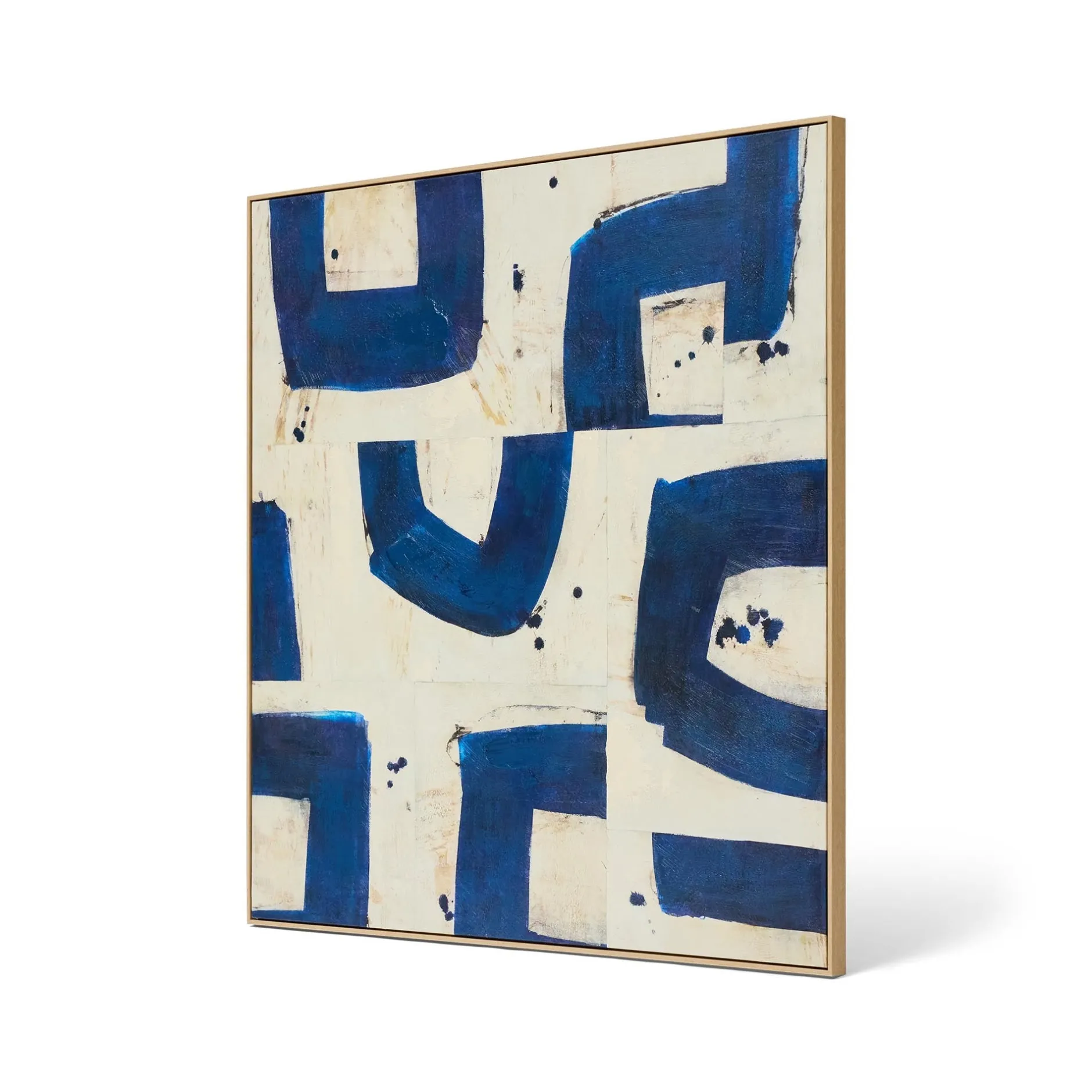 Hot Horgans Neve Framed Wall Art Blue & White