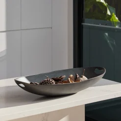 Clearance Horgans Noir Oval Bowl Bronze Black