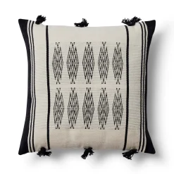Hot Horgans Nova Handwoven Cushion 45x45 Black & White