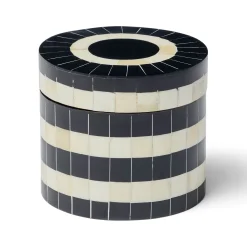 Clearance Horgans Ohida Box Round White & Black