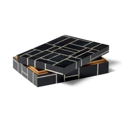 Fashion Horgans Omari Box Rectangle Black & Natural