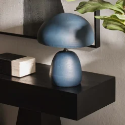 Clearance Horgans Oscar Ceramic Table Lamp Petrol Blue