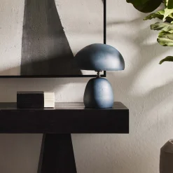 Clearance Horgans Oscar Ceramic Table Lamp Petrol Blue