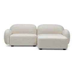 Best Horgans Oslo Modular Sofa 2 Seat with Ottoman Frosted Ivory