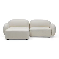 Best Horgans Oslo Modular Sofa 2 Seat with Ottoman Frosted Ivory