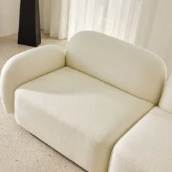 Best Horgans Oslo Modular Sofa 2 Seat with Ottoman Frosted Ivory
