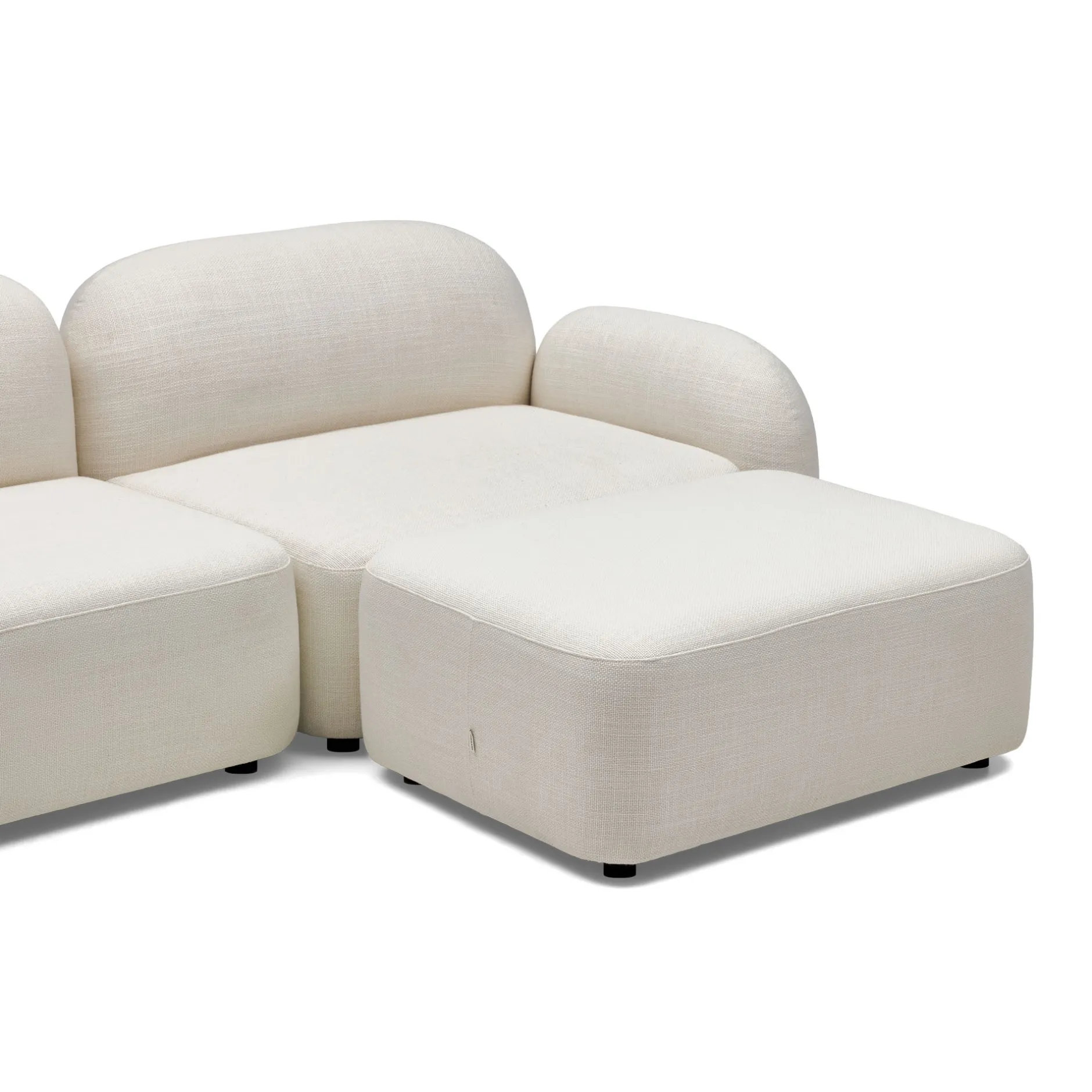Best Horgans Oslo Modular Sofa 2 Seat with Ottoman Frosted Ivory