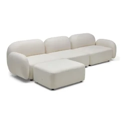 Discount Horgans Oslo Modular Sofa 3 Seat with Ottoman Frosted Ivory