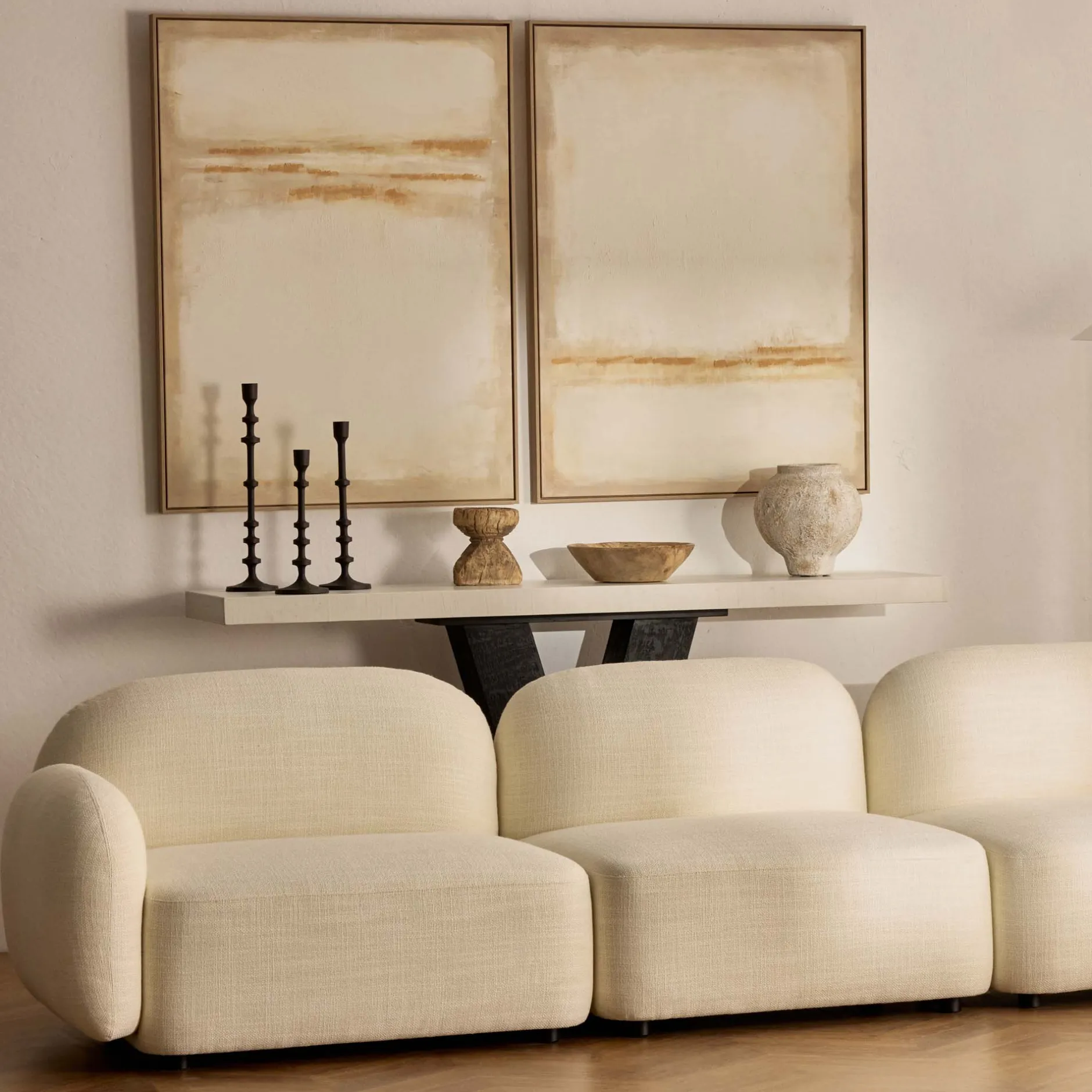 Discount Horgans Oslo Modular Sofa 3 Seat Frosted Ivory