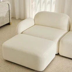 Online Horgans Oslo Ottoman Frosted Ivory