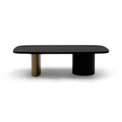 Best Horgans Oval Coffee Table & Gold Sample Black