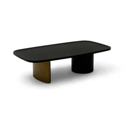 Best Horgans Oval Coffee Table & Gold Sample Black