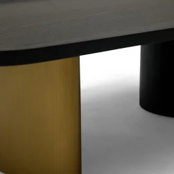 Best Horgans Oval Coffee Table & Gold Sample Black