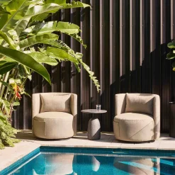 Discount Horgans Palma Swivel Outdoor Chair Taupe