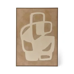 New Horgans Pari Framed Wall Art Tan & Cream