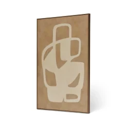 New Horgans Pari Framed Wall Art Tan & Cream