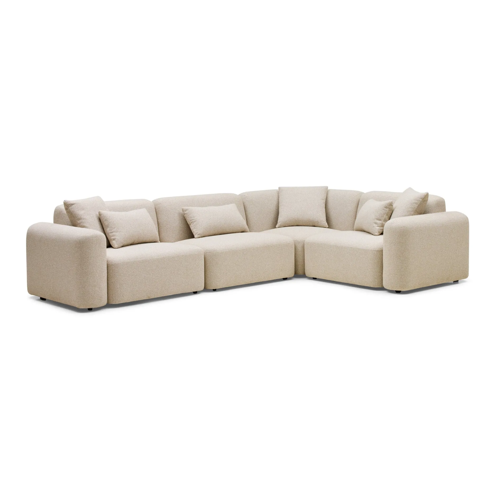 Outlet Horgans Pascal Modular Sofa 4 Seat Corner Biscuit