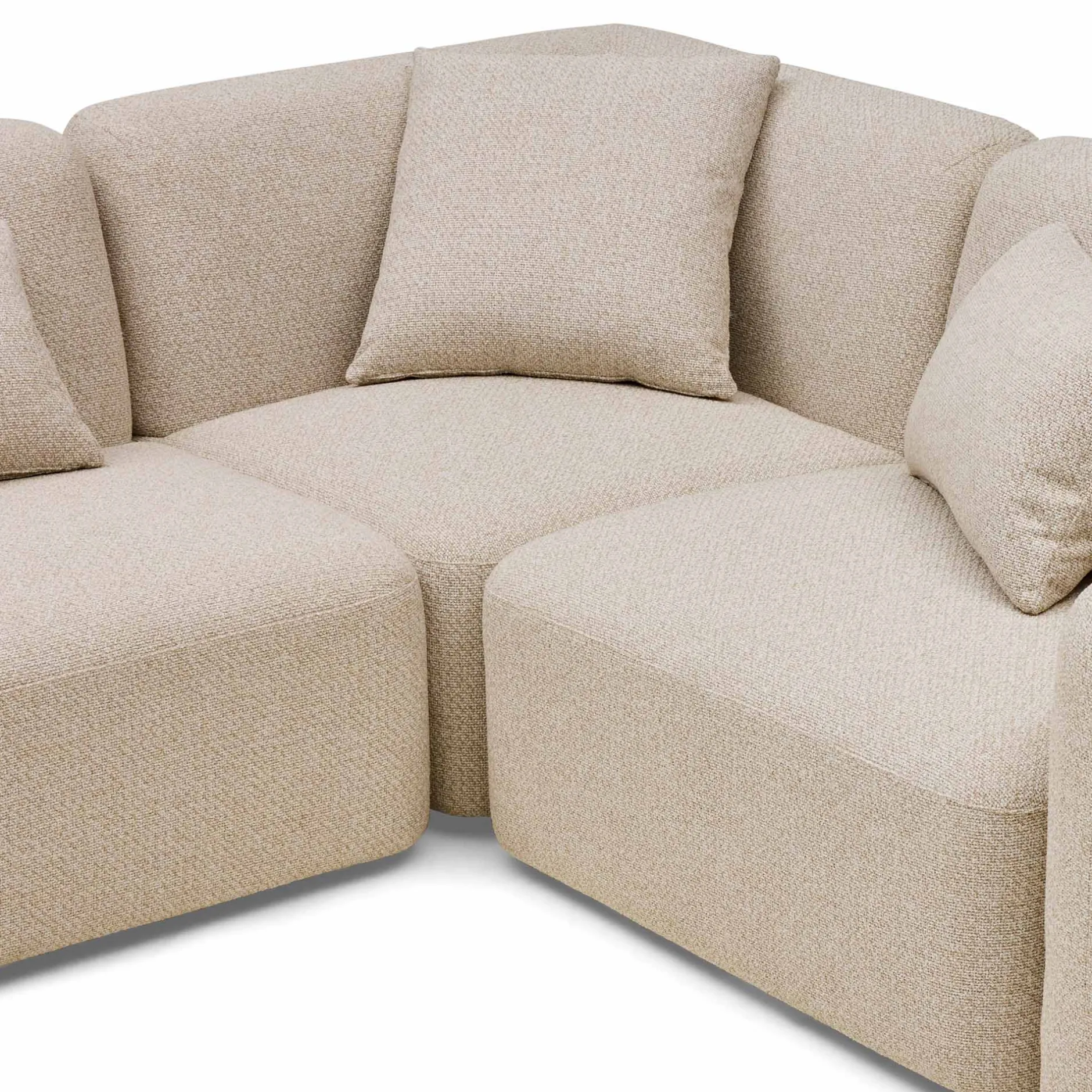Outlet Horgans Pascal Modular Sofa 4 Seat Corner Biscuit