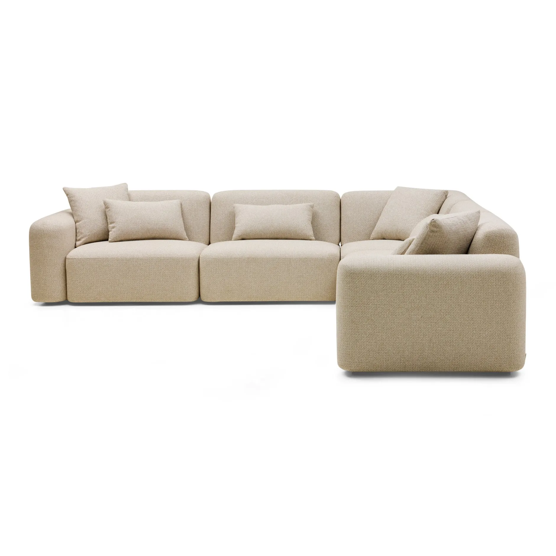 Fashion Horgans Pascal Modular Sofa 5 Seat Corner Biscuit