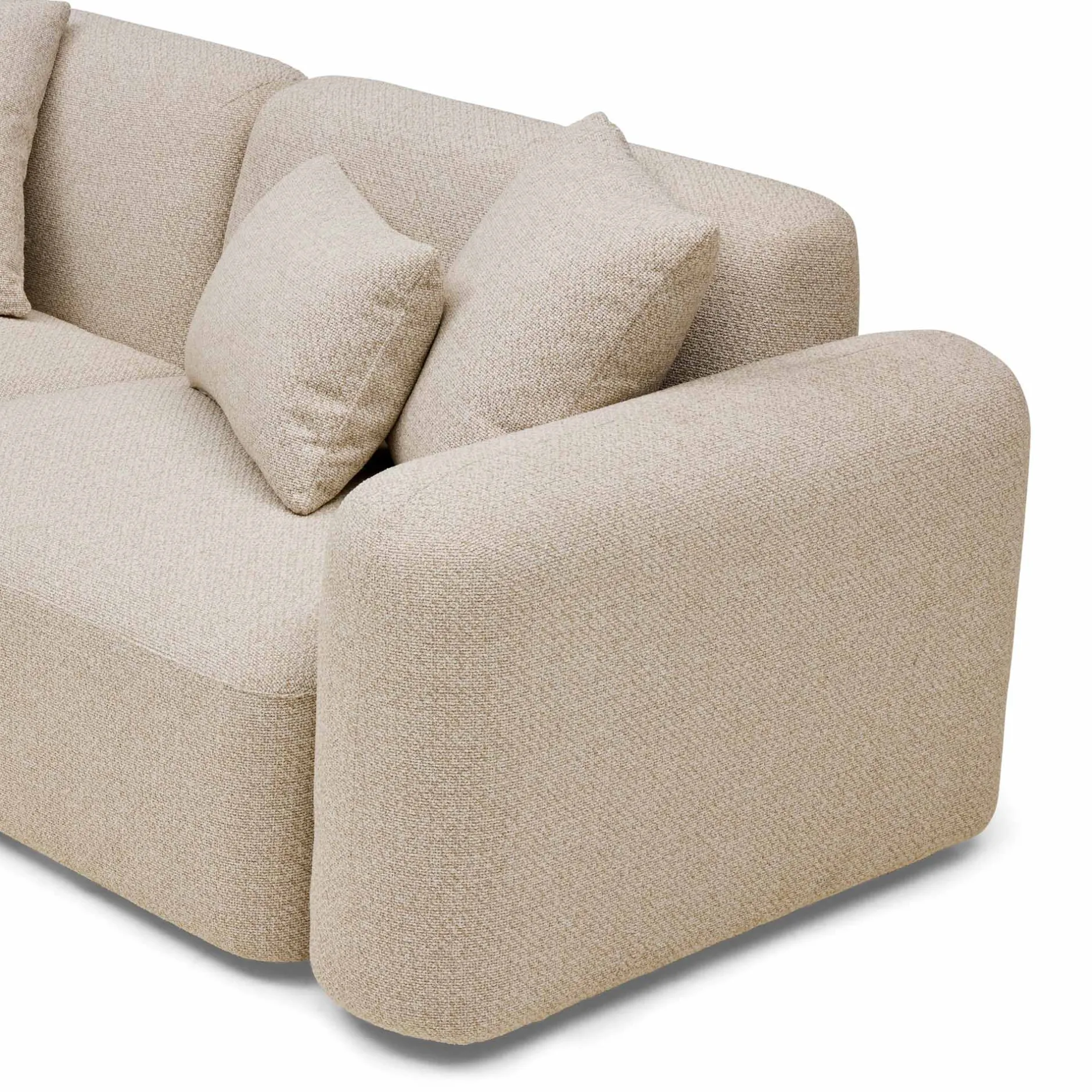 Fashion Horgans Pascal Modular Sofa 5 Seat Corner Biscuit