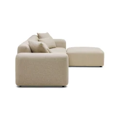 Clearance Horgans Pascal Modular Sofa 3 Seat with Ottoman Biscuit