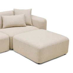 Clearance Horgans Pascal Modular Sofa 3 Seat with Ottoman Biscuit
