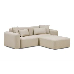 Best Horgans Pascal Modular Sofa 2 Seat with Ottoman Biscuit