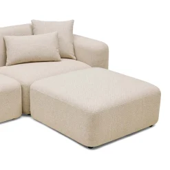 Best Horgans Pascal Modular Sofa 2 Seat with Ottoman Biscuit