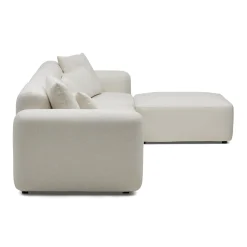 Online Horgans Pascal Modular Sofa 3 Seat with Ottoman Ivory White