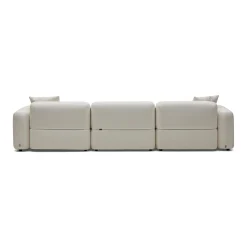 Online Horgans Pascal Modular Sofa 3 Seat with Ottoman Ivory White