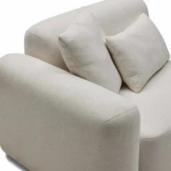 Online Horgans Pascal Modular Sofa 3 Seat with Ottoman Ivory White