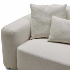 Online Horgans Pascal Modular Sofa 3 Seat with Ottoman Ivory White