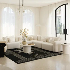 Online Horgans Pascal Modular Sofa 5 Seat Corner Ivory White