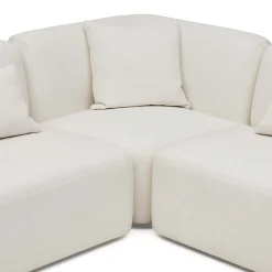 Online Horgans Pascal Modular Sofa 5 Seat Corner Ivory White