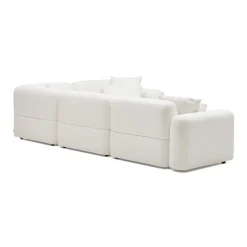 Online Horgans Pascal Modular Sofa 4 Seat Corner Ivory White