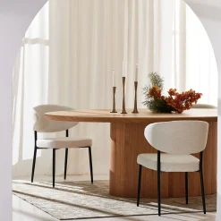 Outlet Horgans Payton Dining Chair Cream Cream Weave