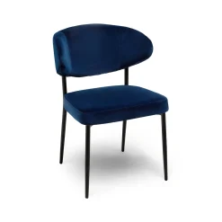 New Horgans Payton Dining Chair Navy Navy Velvet