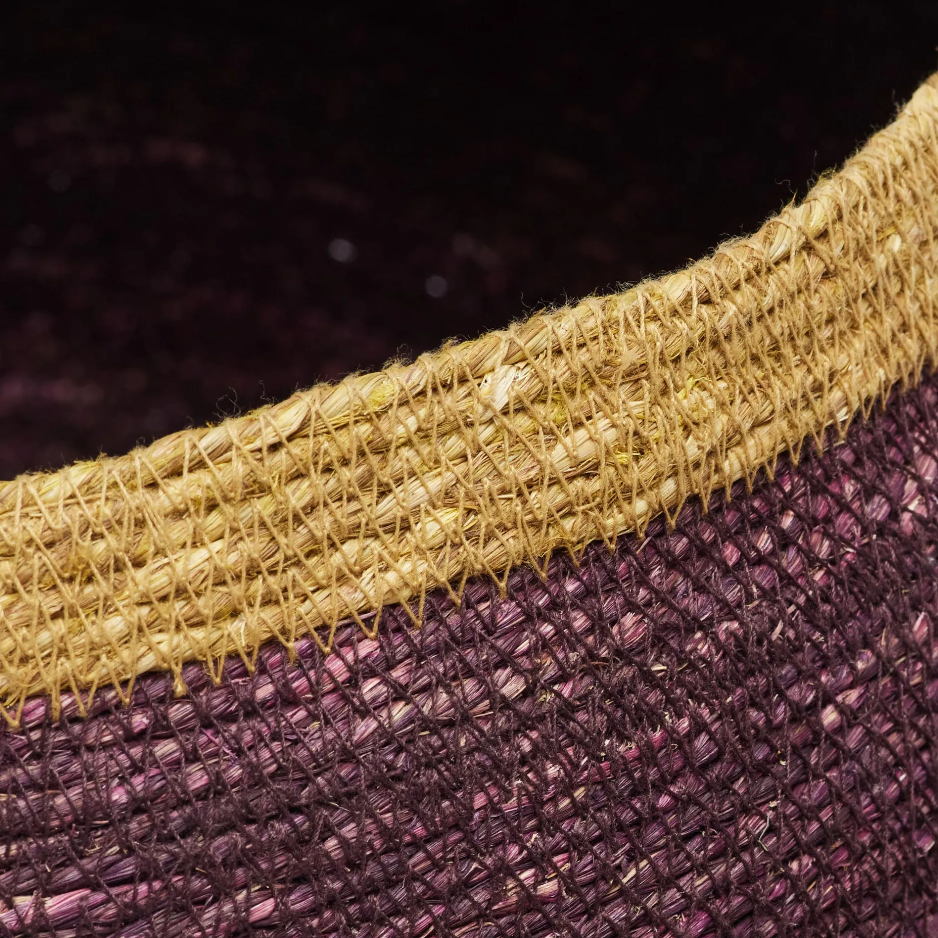 Hot Horgans Peta Baskets Set 2 Mauve & Mustard