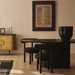 New Horgans Pippa Oval Dining Table Small Black