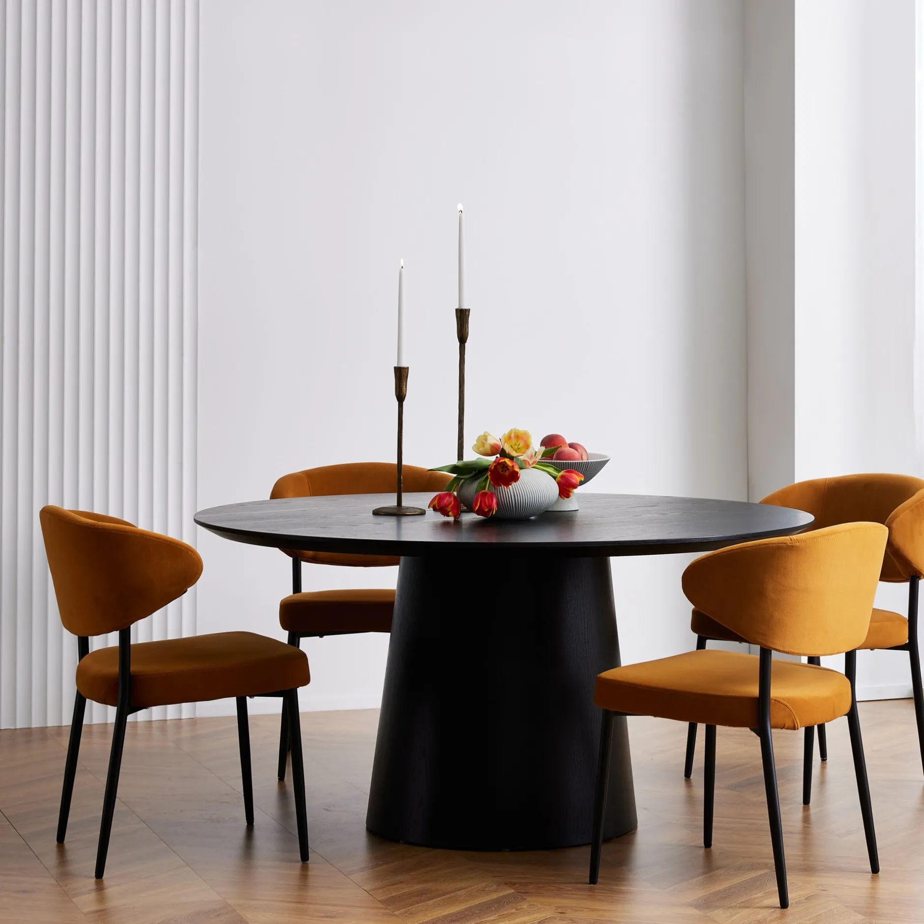 Online Horgans Pippa Round Dining Table Large Black